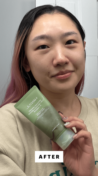 Han after applying the Hanyul Artemisia Soothing 2in1 Mask to Foam Cleanser